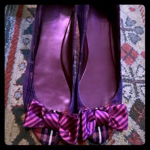 Purple Coach Flats Sz 10
